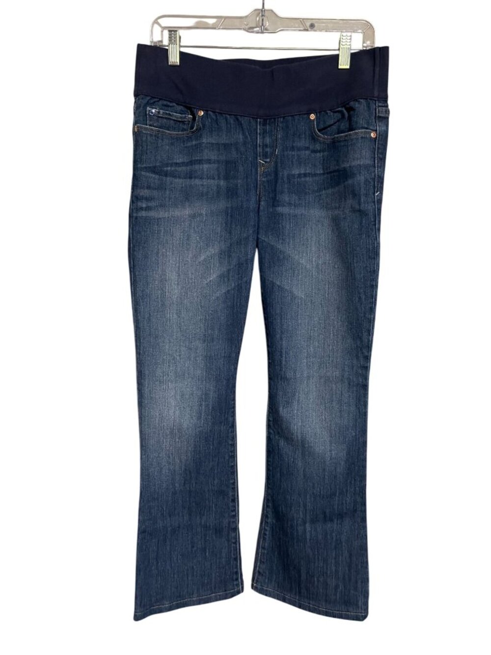 Gap 1969 Sexy Boot Maternity Jeans Size 29/8 Dark Wash Bootcut Stretch Band